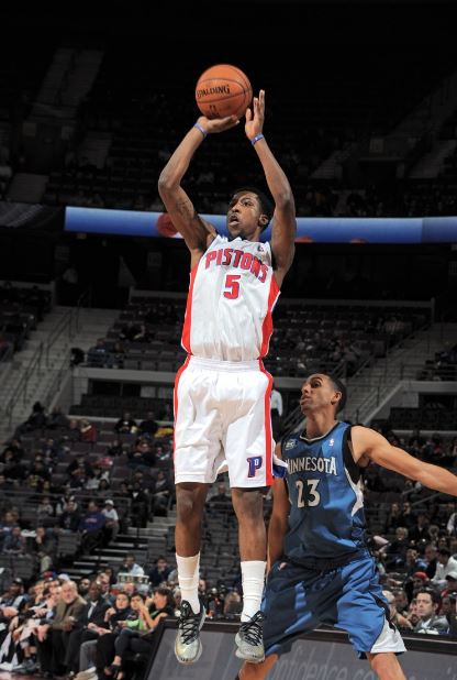 Kentavious Caldwell-Pope scored 16 points in Detroit's 121-94 loss to the Minnesota Timberwolves on Tuesday (Photo Courtesy of the Detroit Pistons)