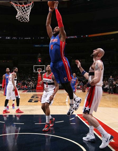 Andre Drummond and the Pistons have won three of four games heading into Monday's contest against the Los Angeles Clippers (Photo courtesy of Allen Einstein/Detroit Pistons)