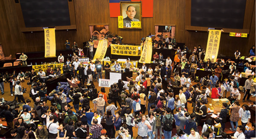 Occupation of Parliament in Sunflower Movement 